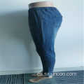 Pantalones largos tejidos amigables con la piel Algodón Spandex Jeans de mujer